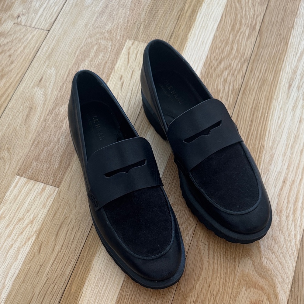 Cole Haan Black Leather Women's Loafers